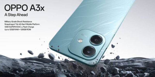 a3x_pc_4320x2161-scaled-1.jpg OPPO A3x | 6GB RAM + 128GB ROM | Snapdragon 6s 4G Gen1 | Military-Grade Shock Resistance | IP54 | Smartphone