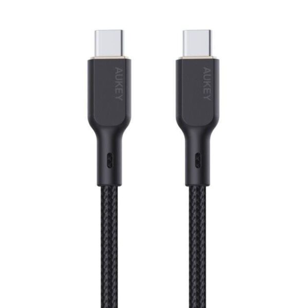 cb-kcc101_black_3__1.jpg Aukey CB-KCC101 Circlet Blink Aramid Fiber USB C to C Cable -1m