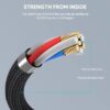 cb-kcc101_black_7_.jpg Aukey CB-KCC101 Circlet Blink Aramid Fiber USB C to C Cable -1m